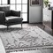 Nuloom Sully Soft Snowflake Textured Tassel Area Rug 4ft x 6ft KKLR14A-406 - alternate 1
